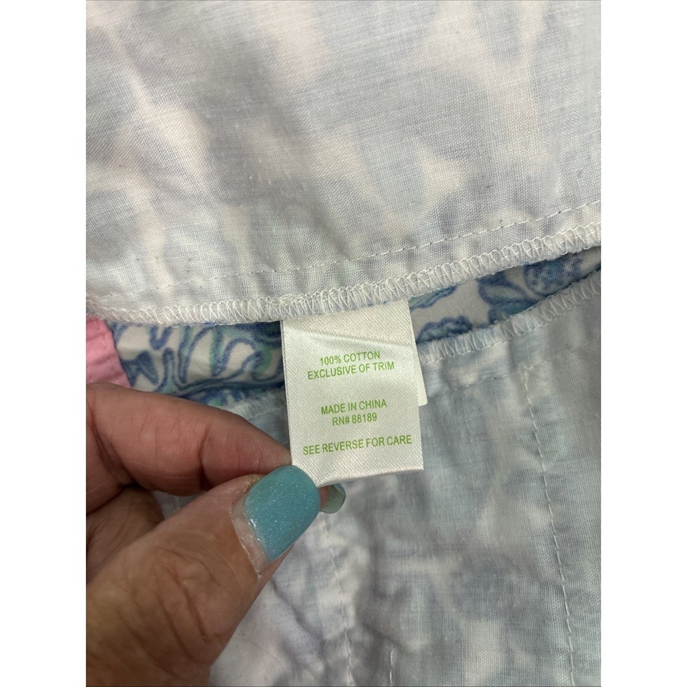 Lilly Pulitzer Women's 00 Callahan Shorts Nautical Sailors Valentine Blue Print - Picture 5 of 10